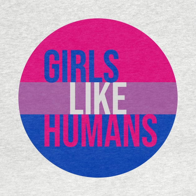 Girls Like Humans - Bisexual Pride Flag by ursoleite